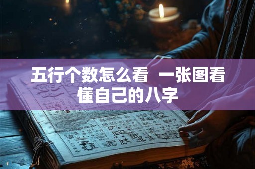 五行个数怎么看  一张图看懂自己的八字