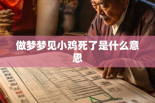 做梦梦见小鸡死了是什么意思