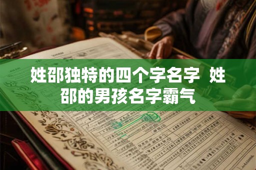 姓邵独特的四个字名字  姓邵的男孩名字霸气