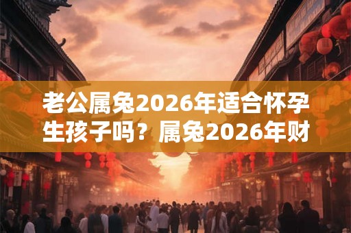 老公属兔2026年适合怀孕生孩子吗？属兔2026年财运好吗？