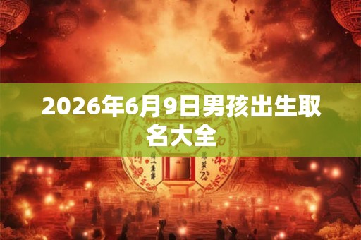 2026年6月9日男孩出生取名大全