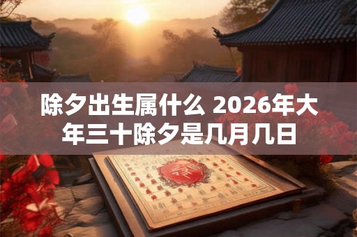 除夕出生属什么 2026年大年三十除夕是几月几日