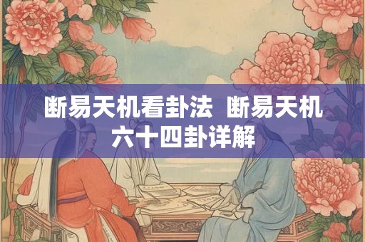 断易天机看卦法  断易天机六十四卦详解