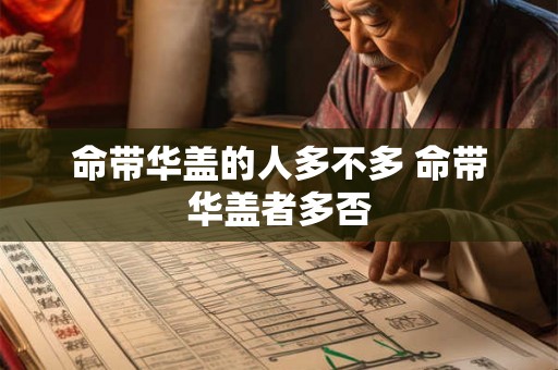 命带华盖的人多不多 命带华盖者多否