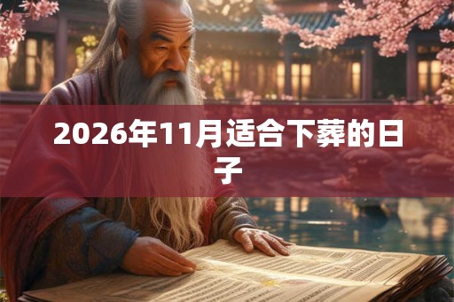 2026年11月适合下葬的日子