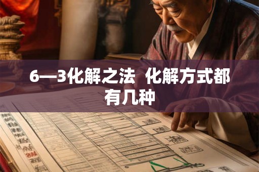 6—3化解之法  化解方式都有几种