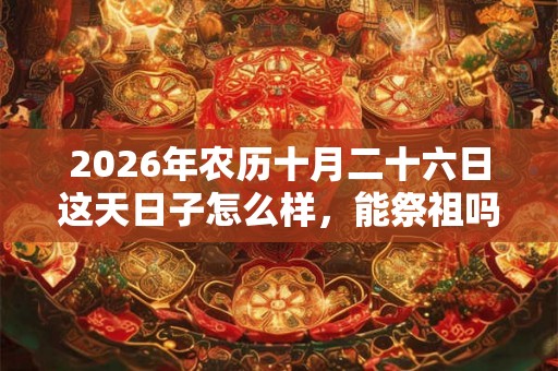 2026年农历十月二十六日这天日子怎么样，能祭祖吗？