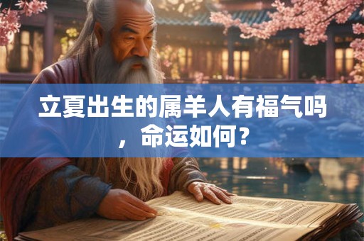 立夏出生的属羊人有福气吗，命运如何？