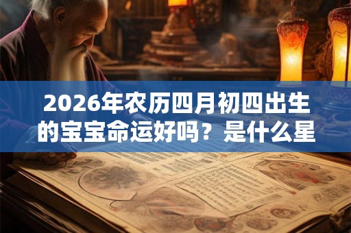 2026年农历四月初四出生的宝宝命运好吗？是什么星座？