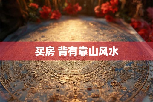 买房 背有靠山风水