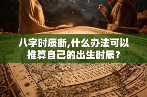 八字时辰断,什么办法可以推算自己的出生时辰？