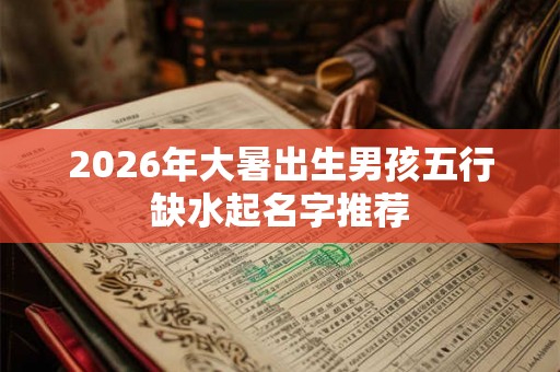 2026年大暑出生男孩五行缺水起名字推荐