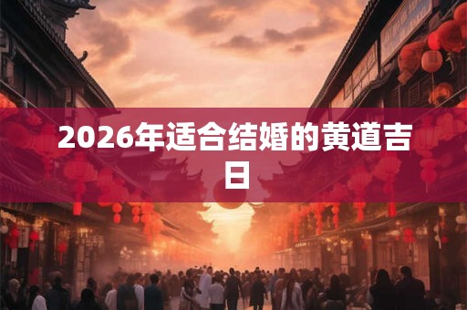 2026年适合结婚的黄道吉日