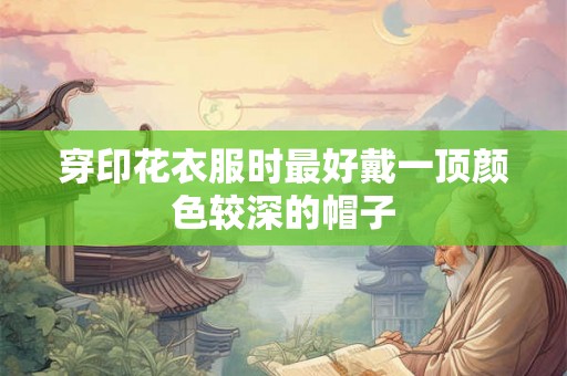 穿印花衣服时最好戴一顶颜色较深的帽子 穿印花衣服时最好戴一顶颜色较深的帽子