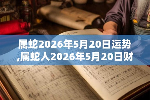 属蛇2026年5月20日运势,属蛇人2026年5月20日财运,生肖蛇2026年5月20日运势