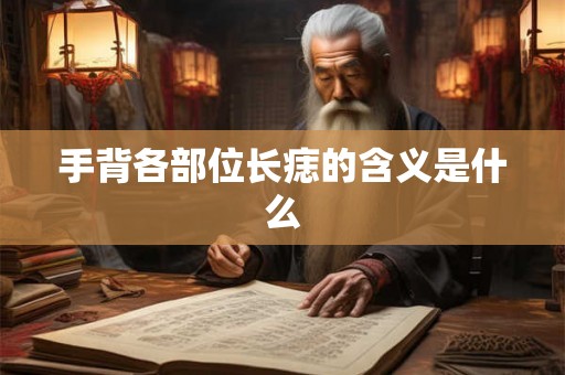 手背各部位长痣的含义是什么