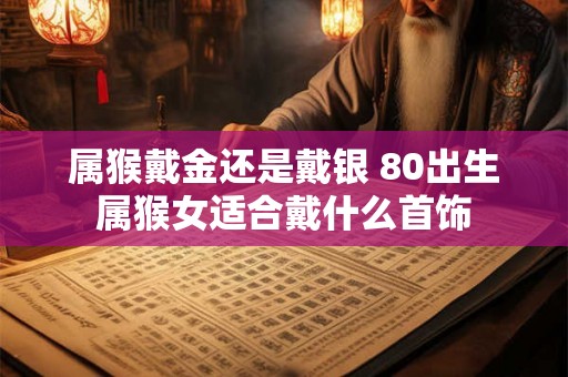 属猴戴金还是戴银 80出生属猴女适合戴什么首饰
