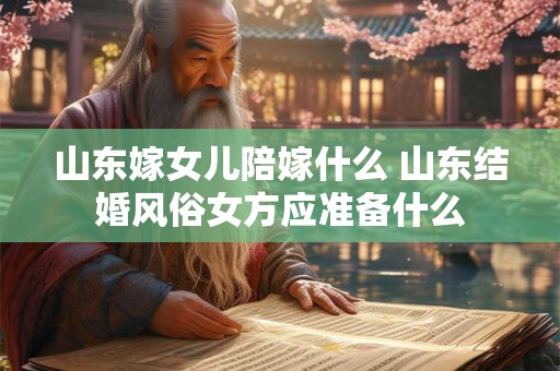 山东嫁女儿陪嫁什么 山东结婚风俗女方应准备什么 山东嫁女儿陪嫁什么 山东结婚风俗女方应准备什么