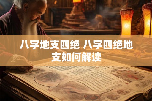 八字地支四绝 八字四绝地支如何解读