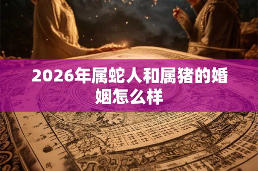2026年属蛇人和属猪的婚姻怎么样