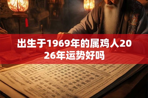 出生于1969年的属鸡人2026年运势好吗