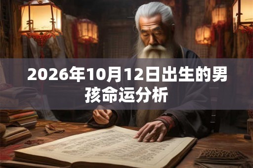 2026年10月12日出生的男孩命运分析