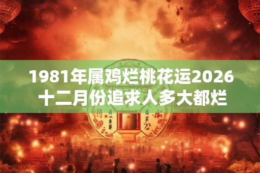 1981年属鸡烂桃花运2026 十二月份追求人多大都烂桃花