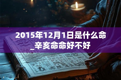 2015年12月1日是什么命_辛亥命命好不好