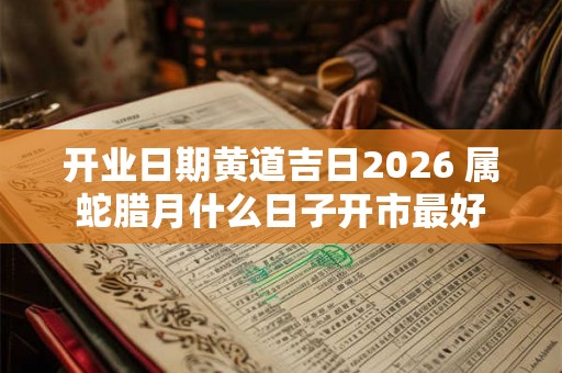 开业日期黄道吉日2026 属蛇腊月什么日子开市最好