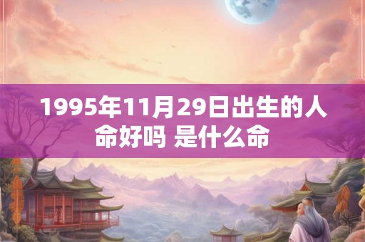 1995年11月29日出生的人命好吗 是什么命