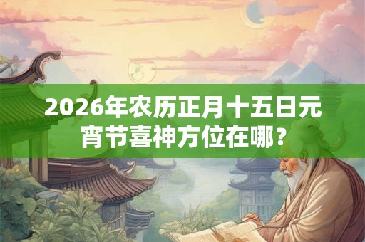 2026年农历正月十五日元宵节喜神方位在哪？