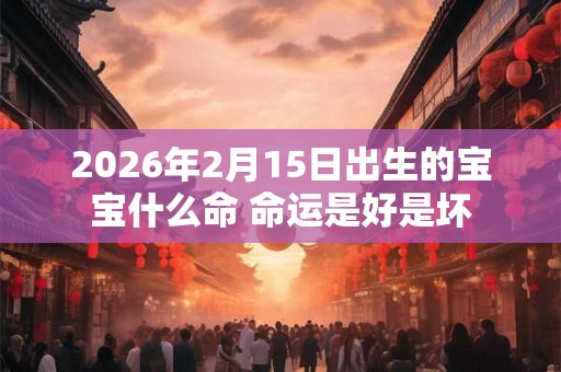 2026年2月15日出生的宝宝什么命 命运是好是坏 2026年2月15日出生的宝宝什么命 命运是好是坏