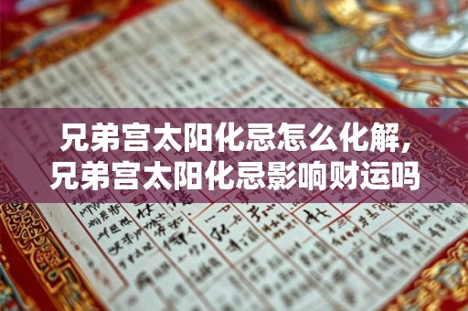 兄弟宫太阳化忌怎么化解,兄弟宫太阳化忌影响财运吗 兄弟宫太阳化忌怎么化解,兄弟宫太阳化忌影响财运吗