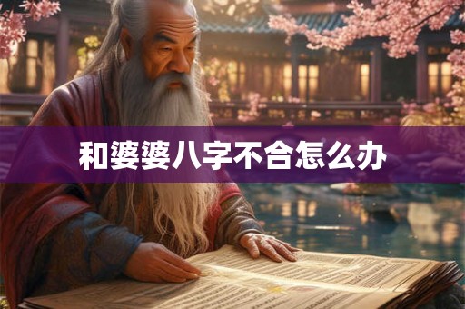 和婆婆八字不合怎么办