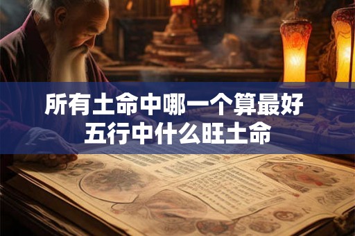 所有土命中哪一个算最好 五行中什么旺土命