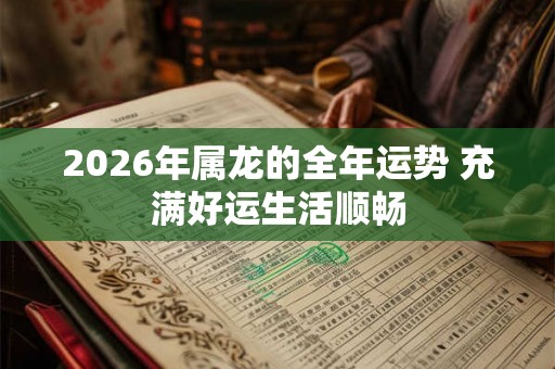 2026年属龙的全年运势 充满好运生活顺畅 2026年属龙的全年运势 充满好运生活顺畅