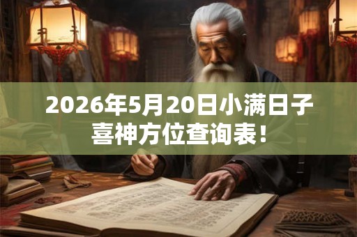 2026年5月20日小满日子喜神方位查询表！