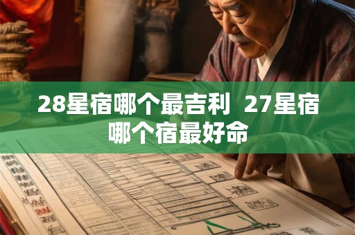 28星宿哪个最吉利  27星宿哪个宿最好命
