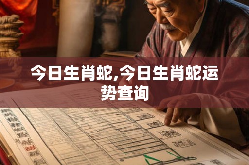 今日生肖蛇,今日生肖蛇运势查询