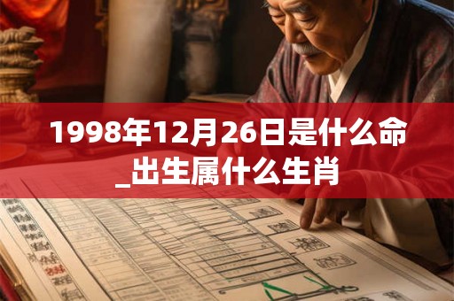 1998年12月26日是什么命_出生属什么生肖