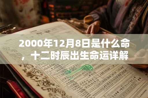 2000年12月8日是什么命,十二时辰出生命运详解 2000年12月8日是什么命,十二时辰出生命运详解