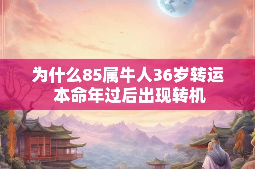 为什么85属牛人36岁转运 本命年过后出现转机