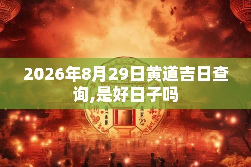 2026年8月29日黄道吉日查询,是好日子吗