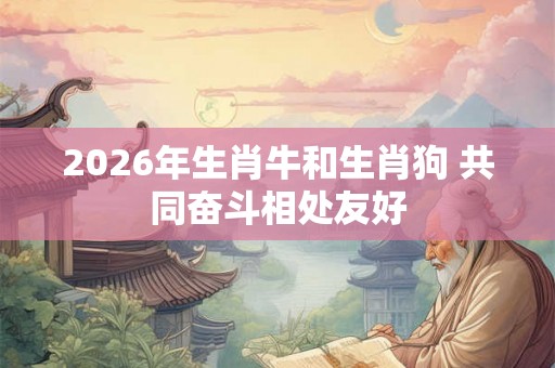 2026年生肖牛和生肖狗 共同奋斗相处友好 2026年生肖牛和生肖狗 共同奋斗相处友好