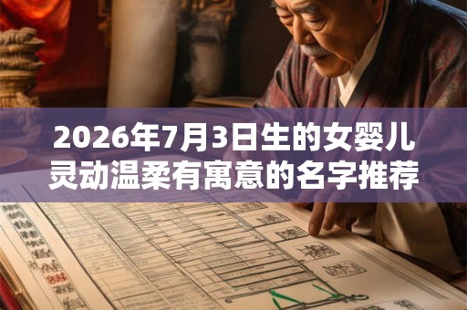 2026年7月3日生的女婴儿灵动温柔有寓意的名字推荐 2026年7月3日生的女婴儿灵动温柔有寓意的名字推荐