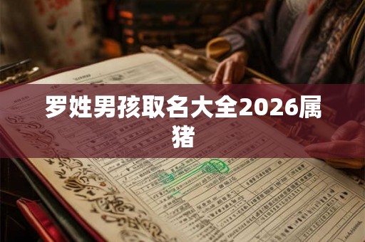 罗姓男孩取名大全2026属猪