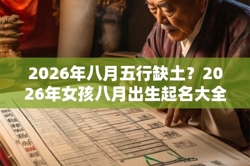 2026年八月五行缺土？2026年女孩八月出生起名大全