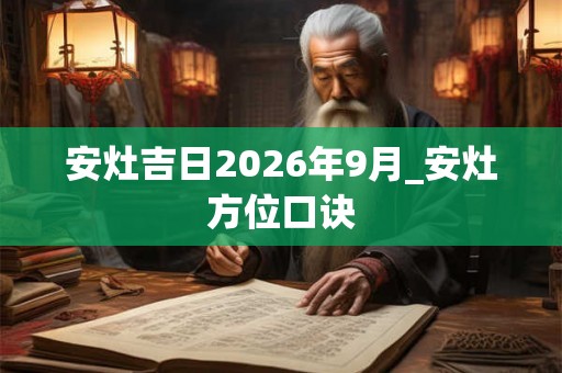 安灶吉日2026年9月_安灶方位口诀