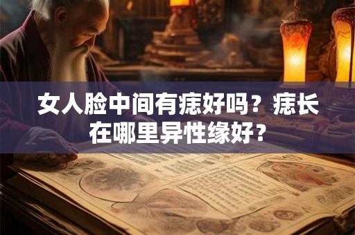 女人脸中间有痣好吗？痣长在哪里异性缘好？