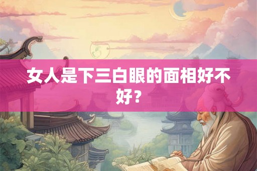 女人是下三白眼的面相好不好？